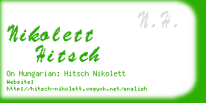 nikolett hitsch business card